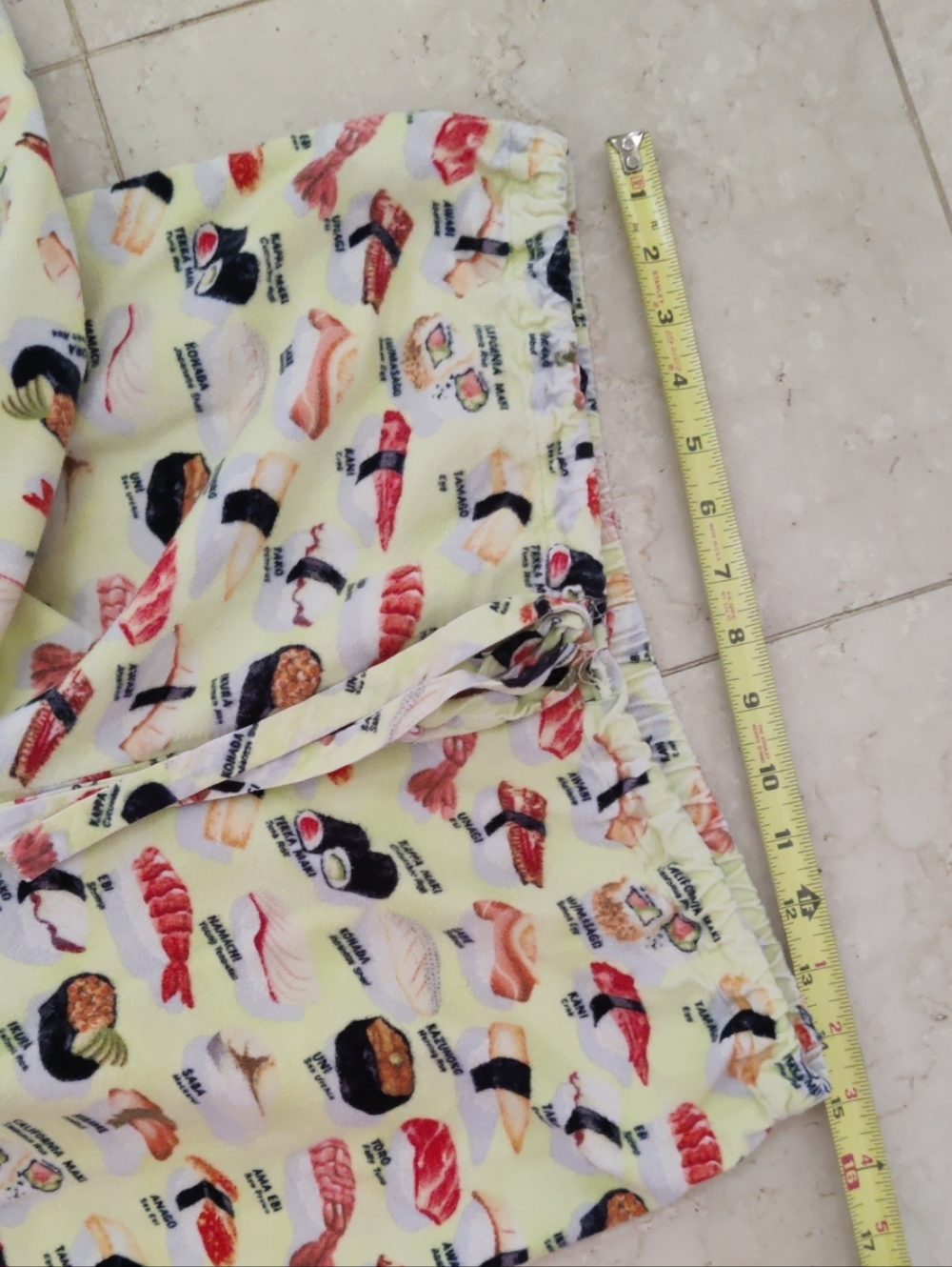 Vintage Y2K Cat's Pajamas Sushi Flannel Pajama Set Buffy Wasabi Small 🍣🍣 - Picture 14 of 16
